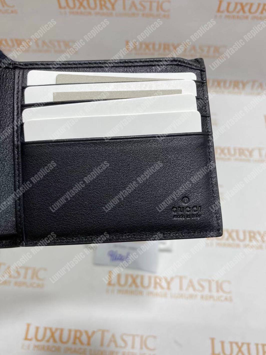 G*u*i G*u*issima web bi-fold wallet black