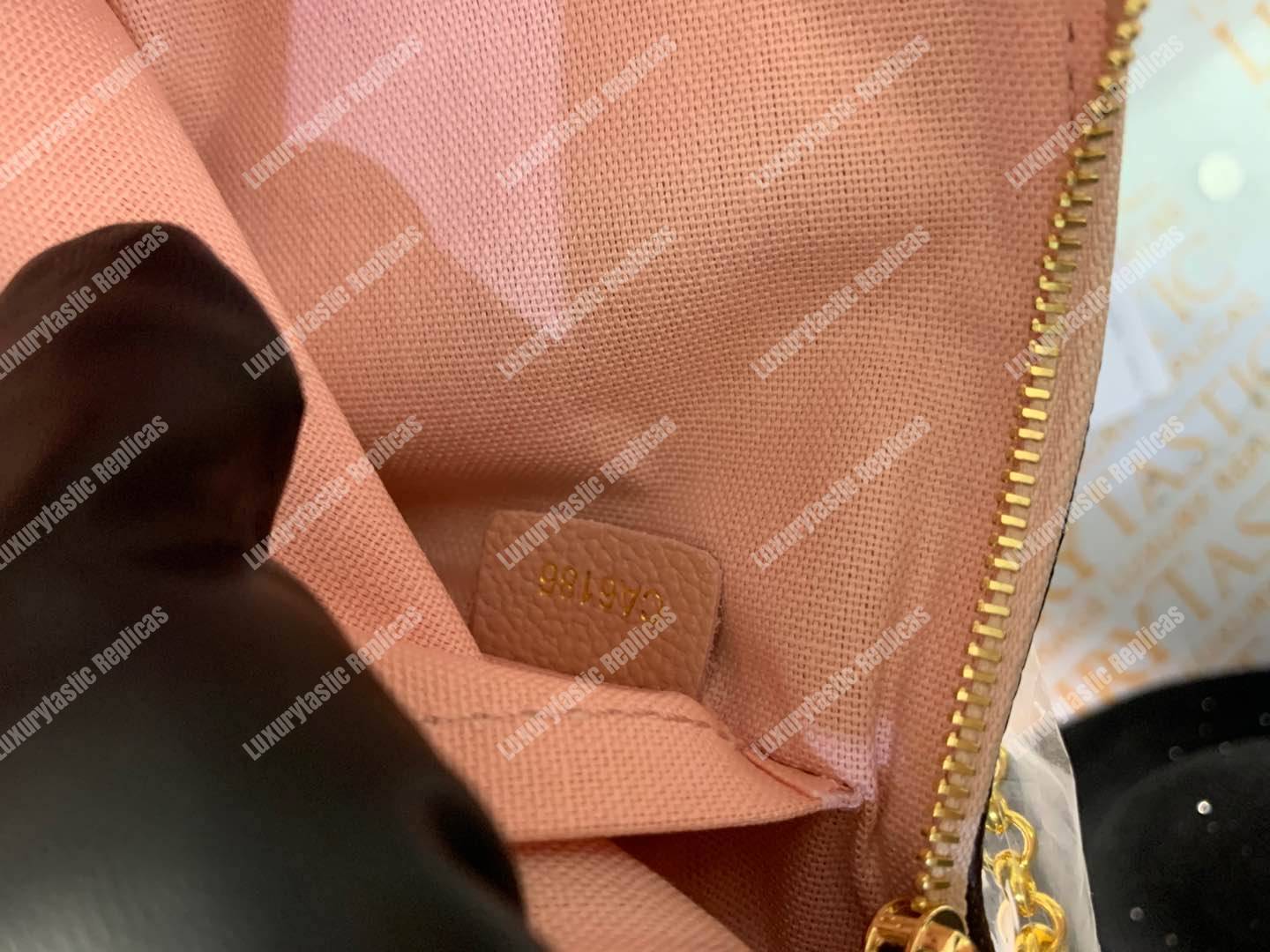 LV Pallas Clutch Bag Monogram Rose Poudre