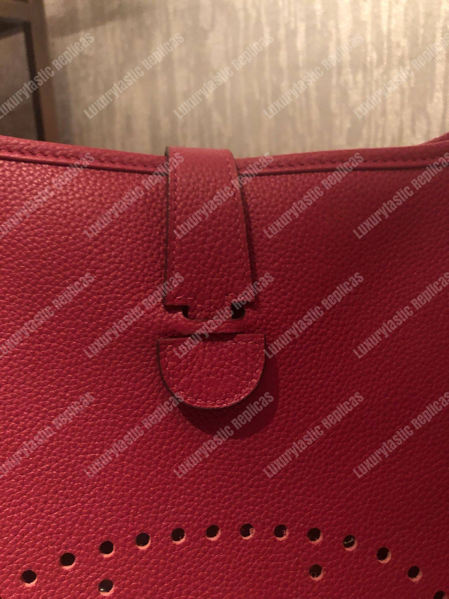 H**mes evelyne iii 29 clemence bag rose extreme
