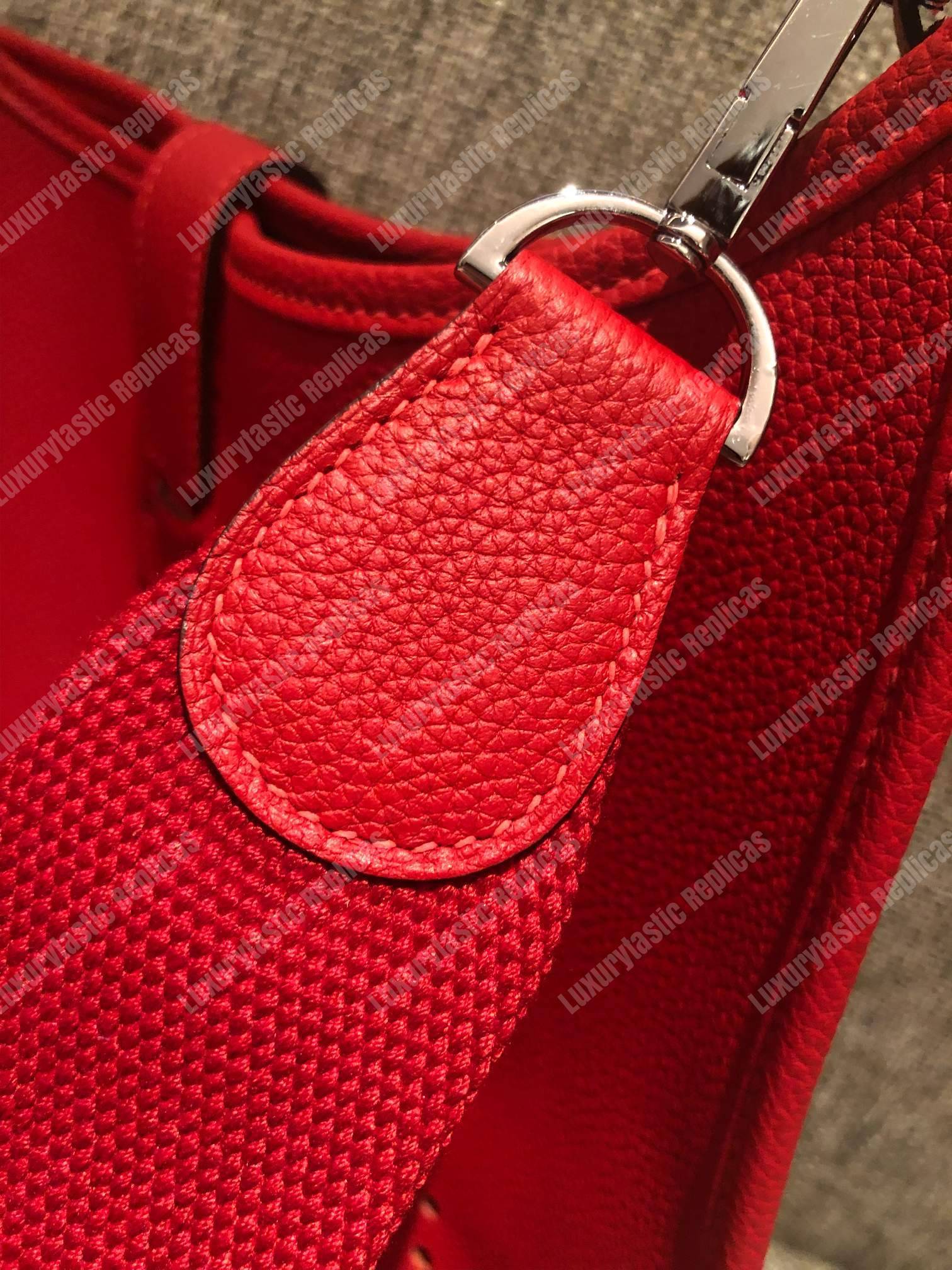 H**mes evelyne iii 29 clemence bag rouge red