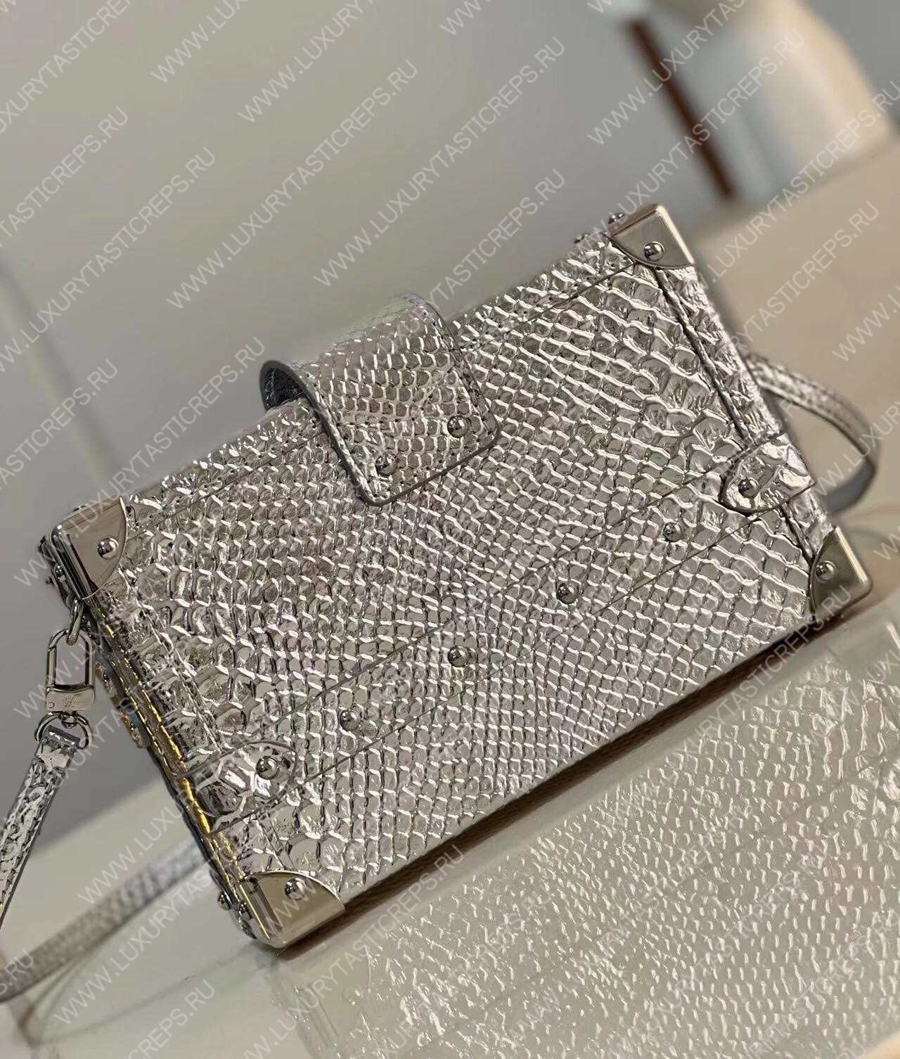 l**is V*t*n petite malle nicolas ghesquière silver m44919