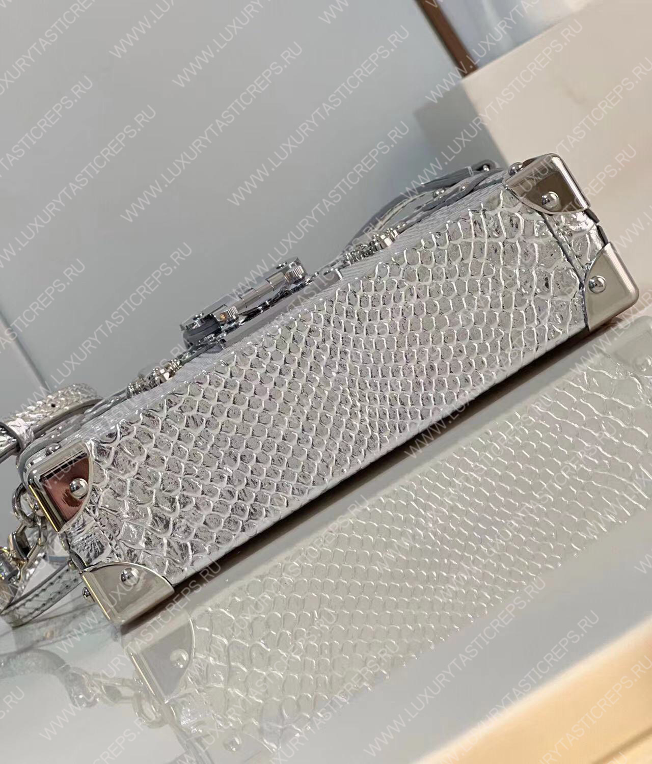 l**is V*t*n petite malle nicolas ghesquière silver m44919