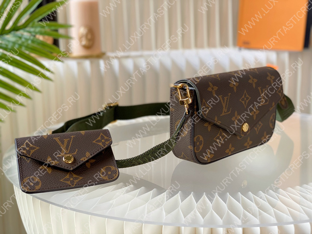 l**is V*t*n fÉlicie pochette khaki green m80091