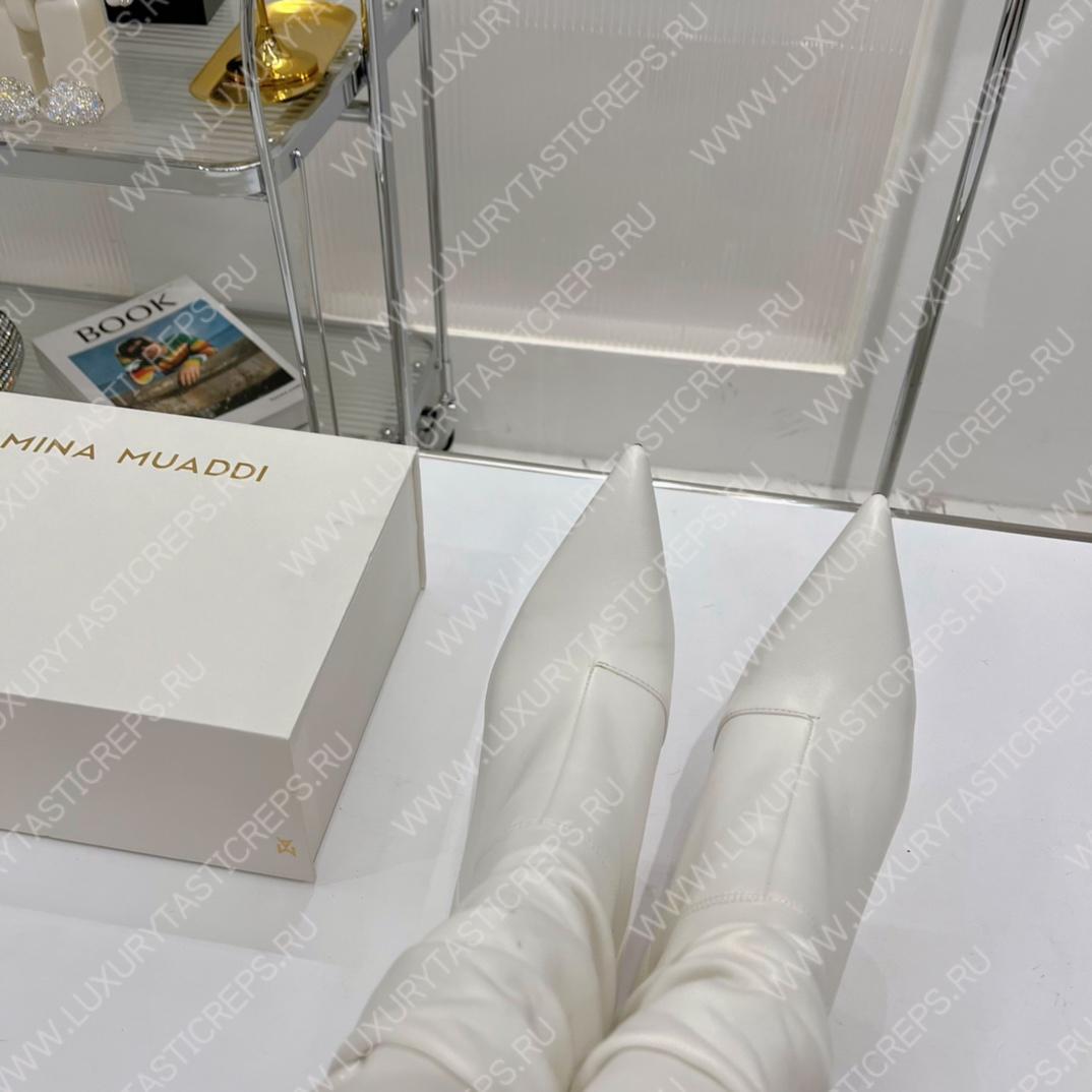 AMINA MUADDI JAHLEEL BOOTIE WHITE AM5003