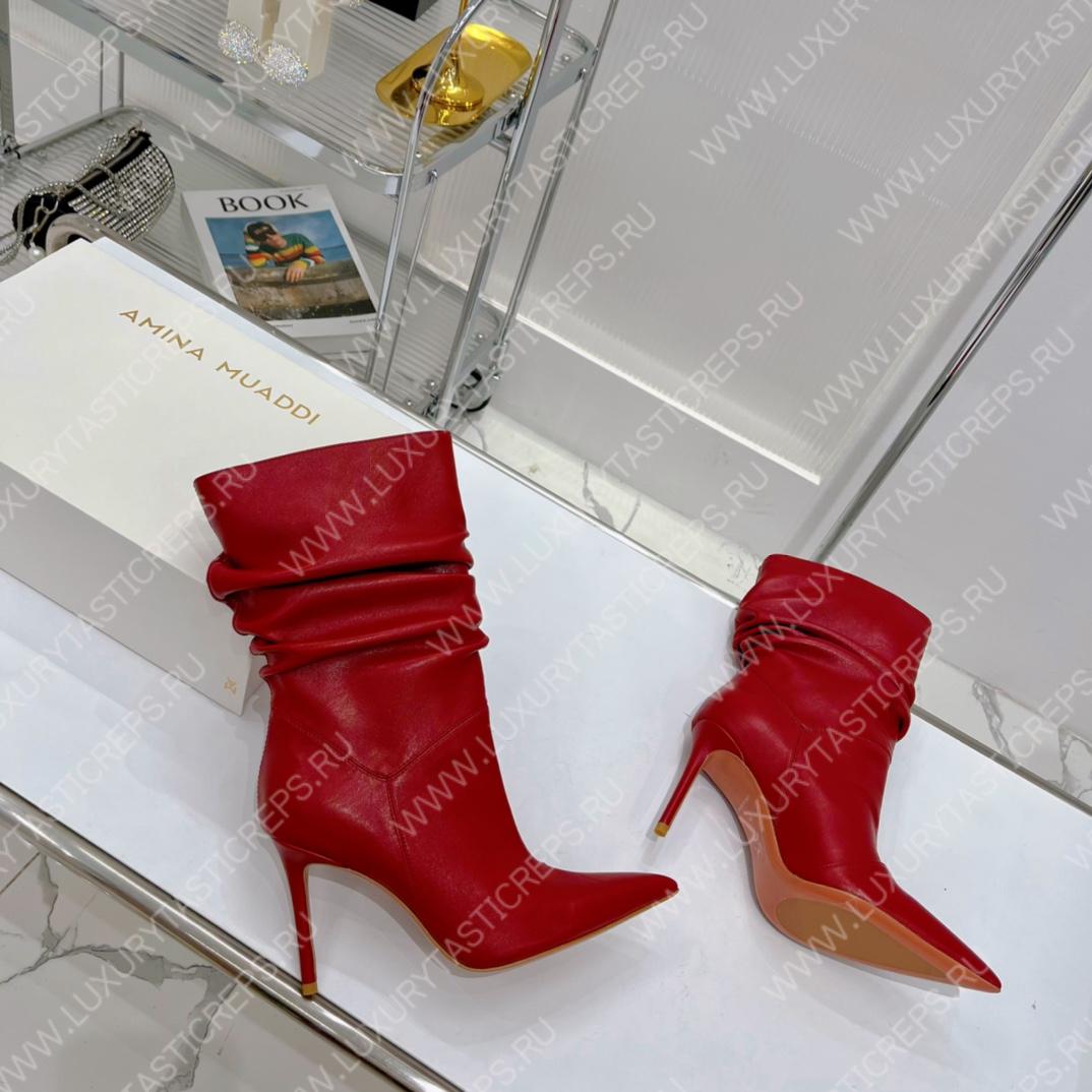 AMINA MUADDI JAHLEEL BOOTIE RED AM5003