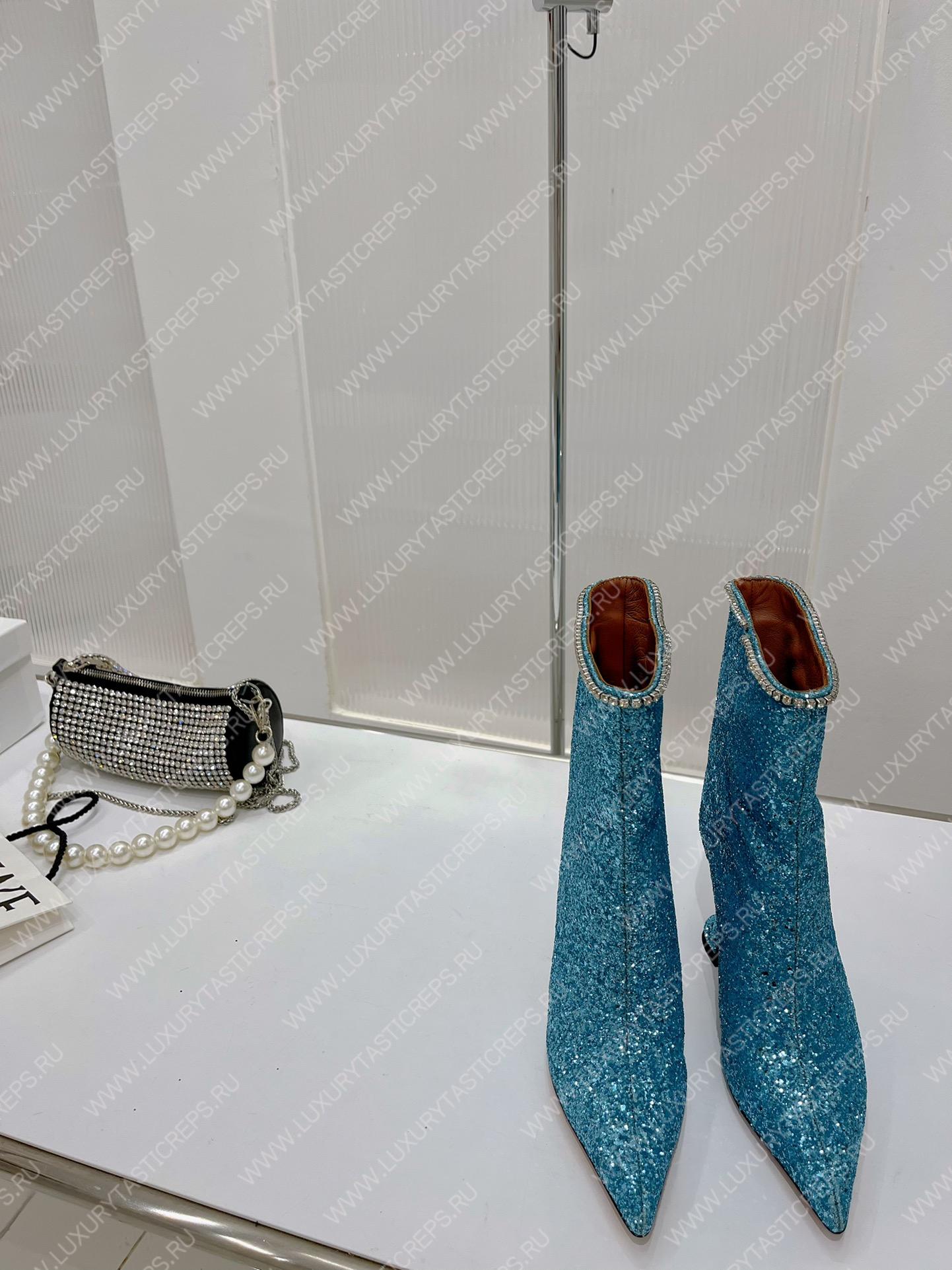 AMINA MUADDI FIONA BOOTIE BLUE AM60002