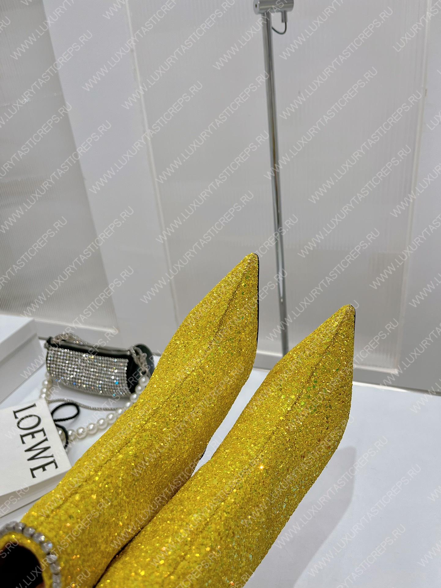 AMINA MUADDI FIONA BOOTIE YELLOW AM60002