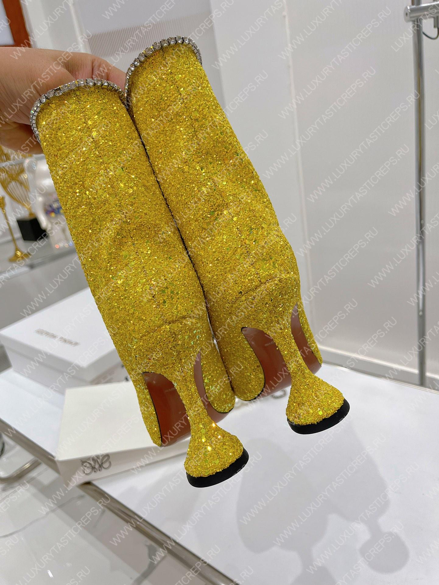 AMINA MUADDI FIONA BOOTIE YELLOW AM60002