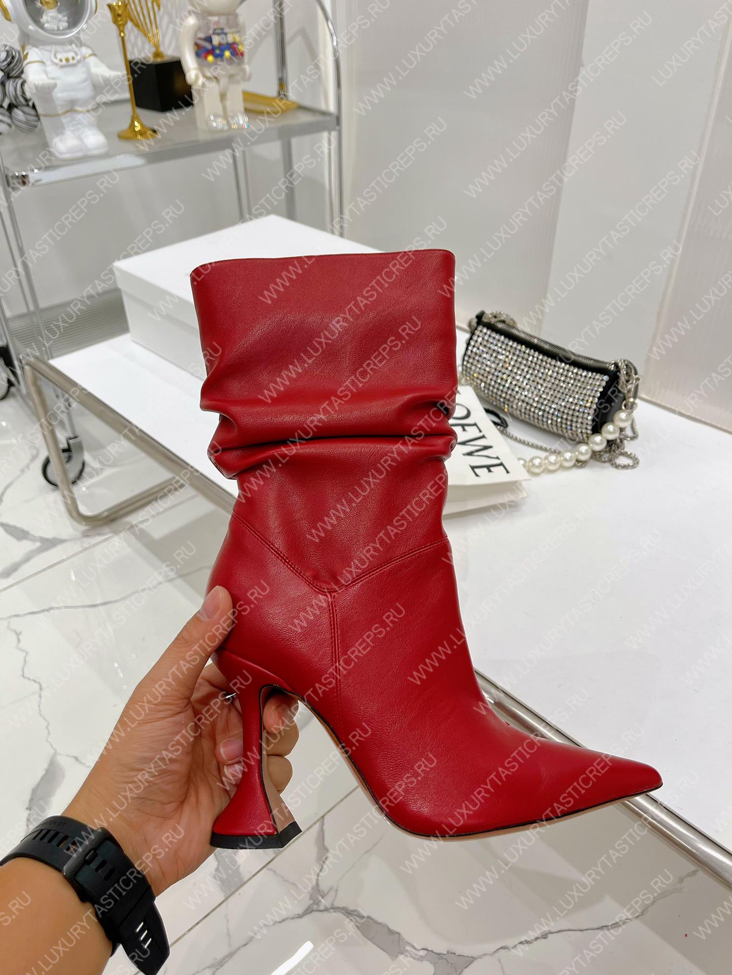 AMINA MUADDI JAHLEEL BOOTIE RED AM60004