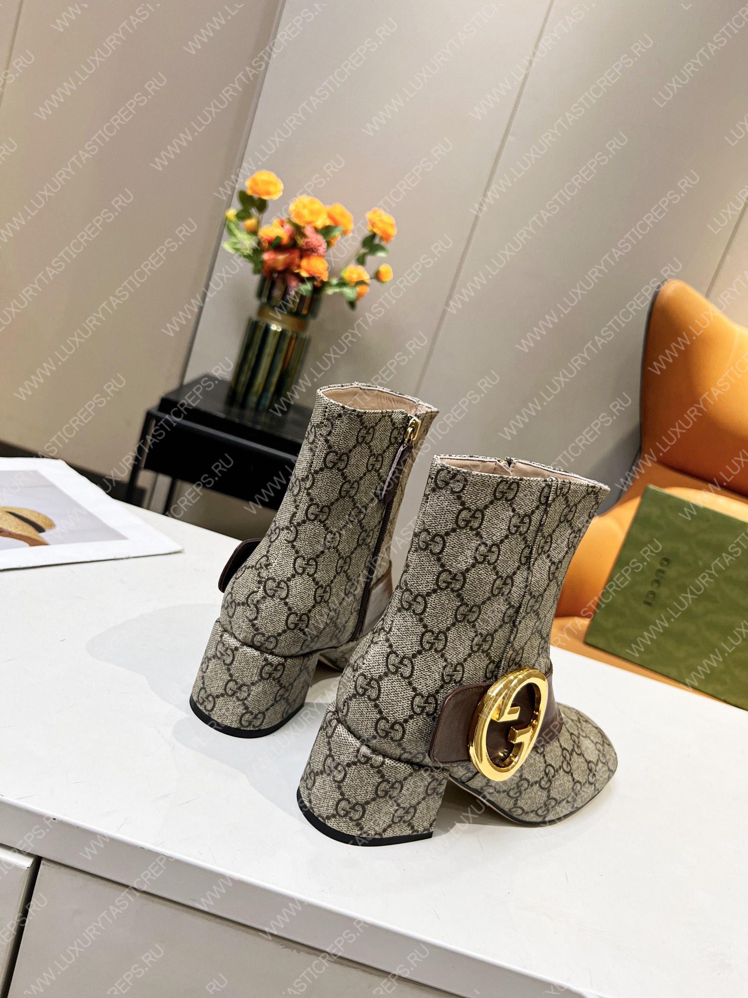 G*u*i women blondie ankle boot beige 700016