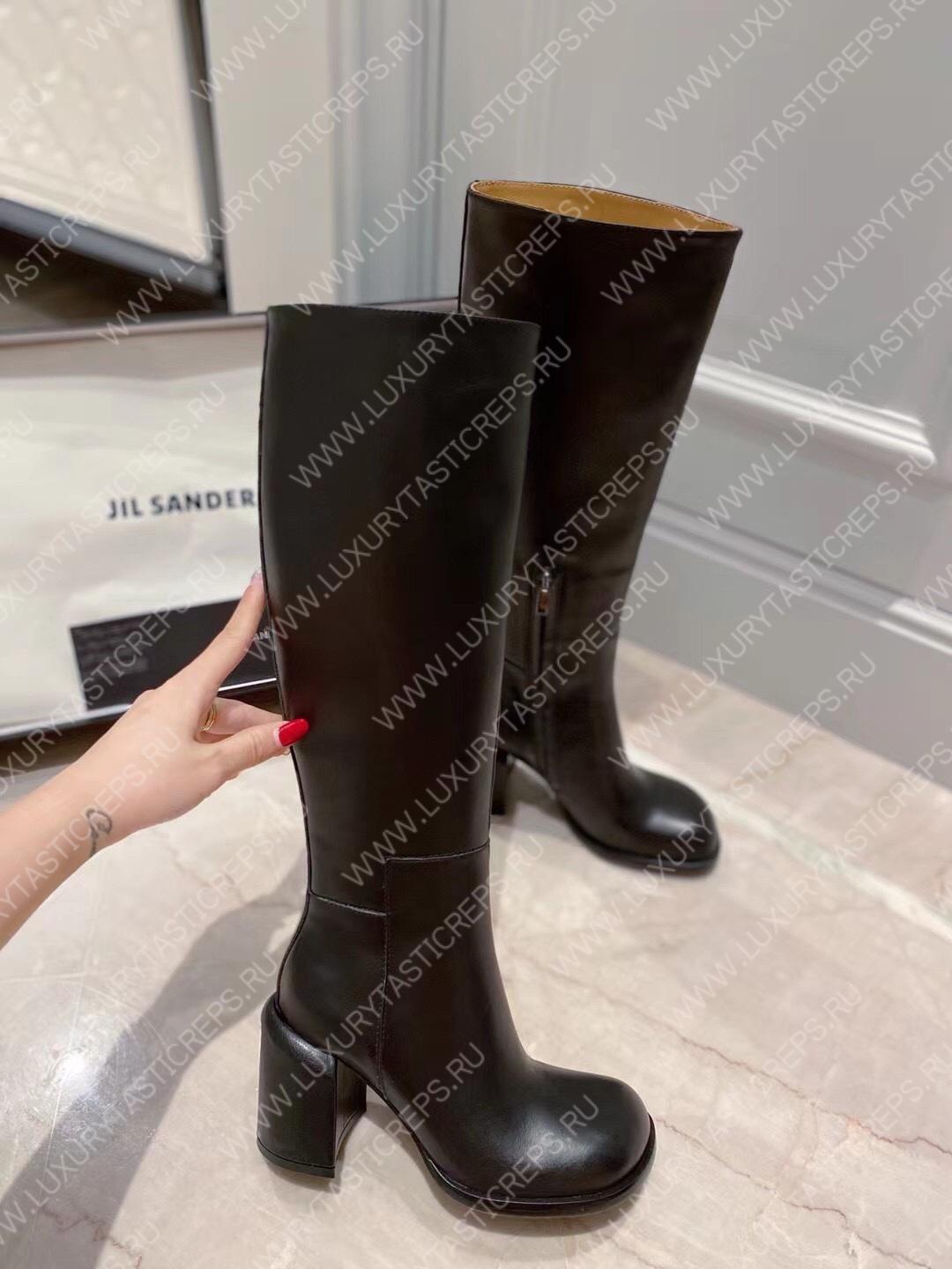 JIL SANDER KNEE BOOTS BLACK J15WW0022
