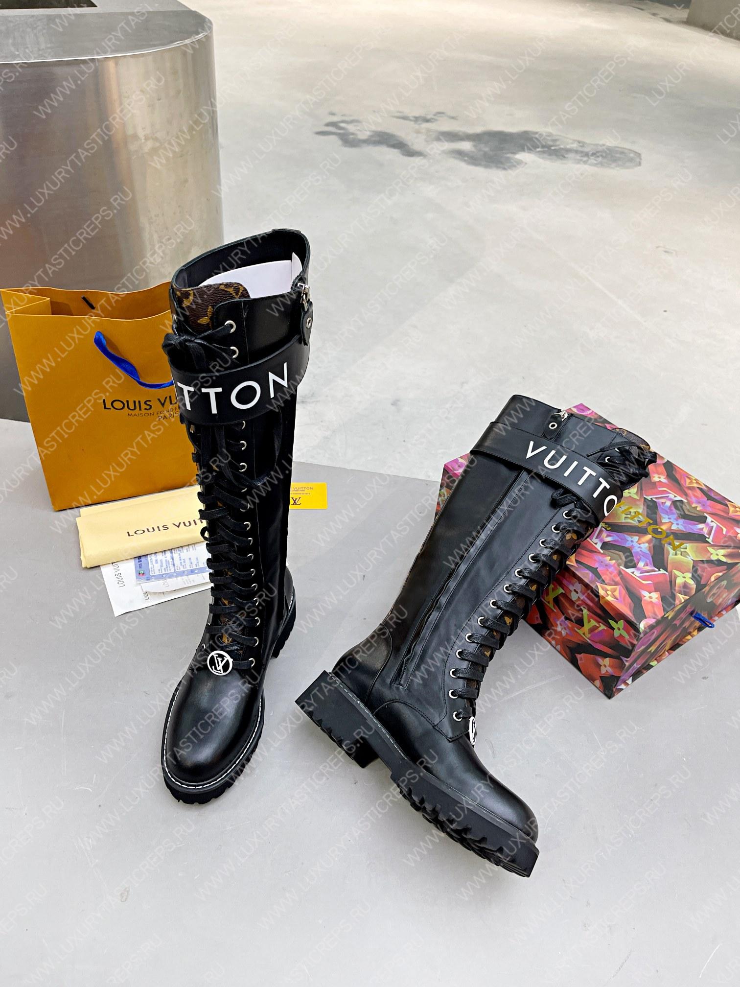 l**is V*t*n territory flat high ranger boots black 1a9h1m