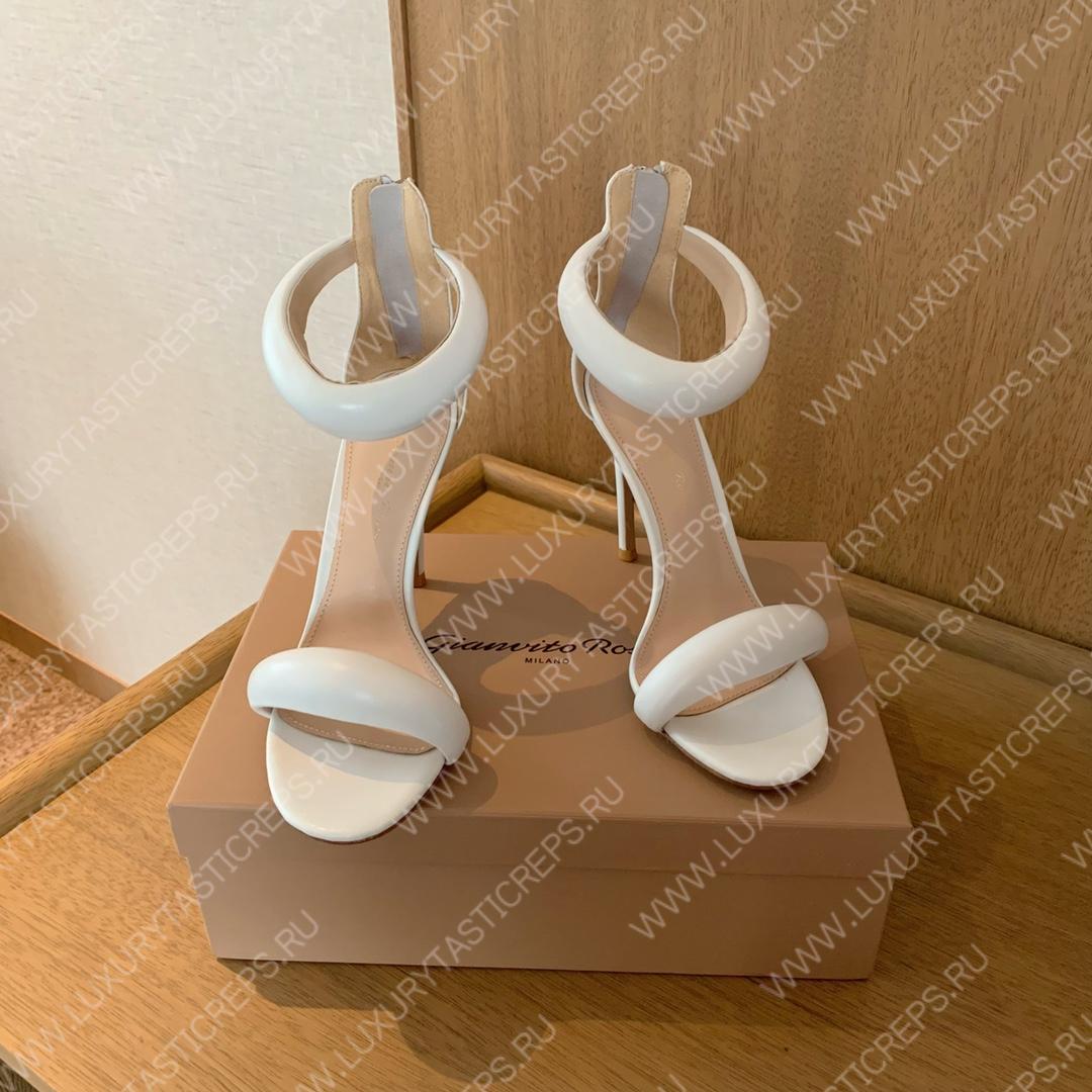 GIANVITO ROSSI BIJOUX NAPPA SANDAL WHITE G61635