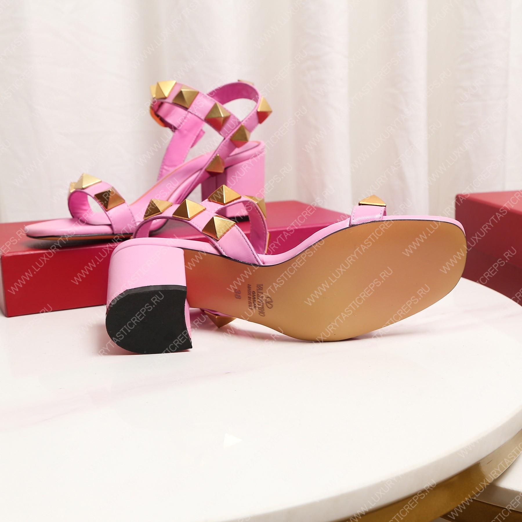 VALENTINO ROMAN STUD SANDAL PINK 1W2S0CR2ZWM