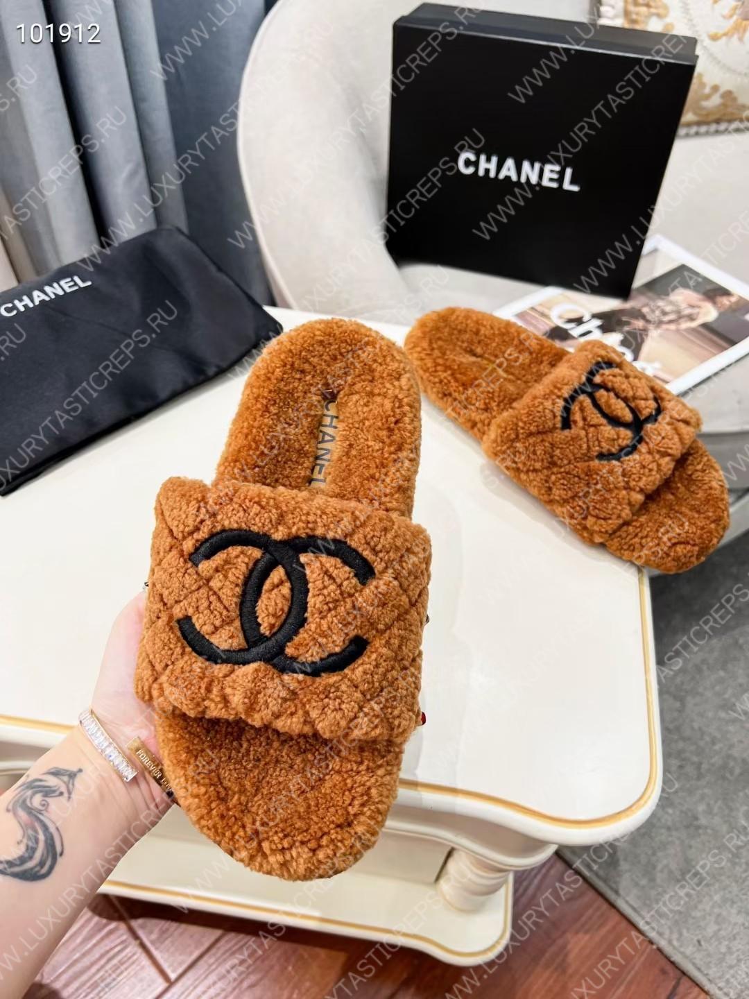 Ch*el wool mules brown g39059