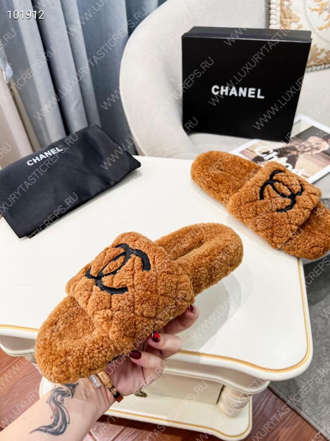 Ch*el wool mules brown g39059