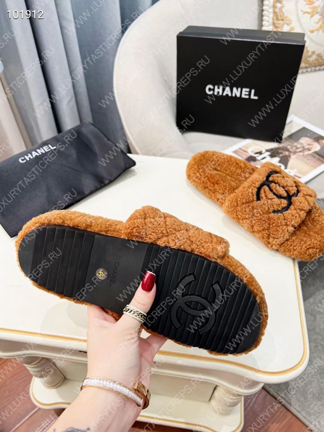 Ch*el wool mules brown g39059