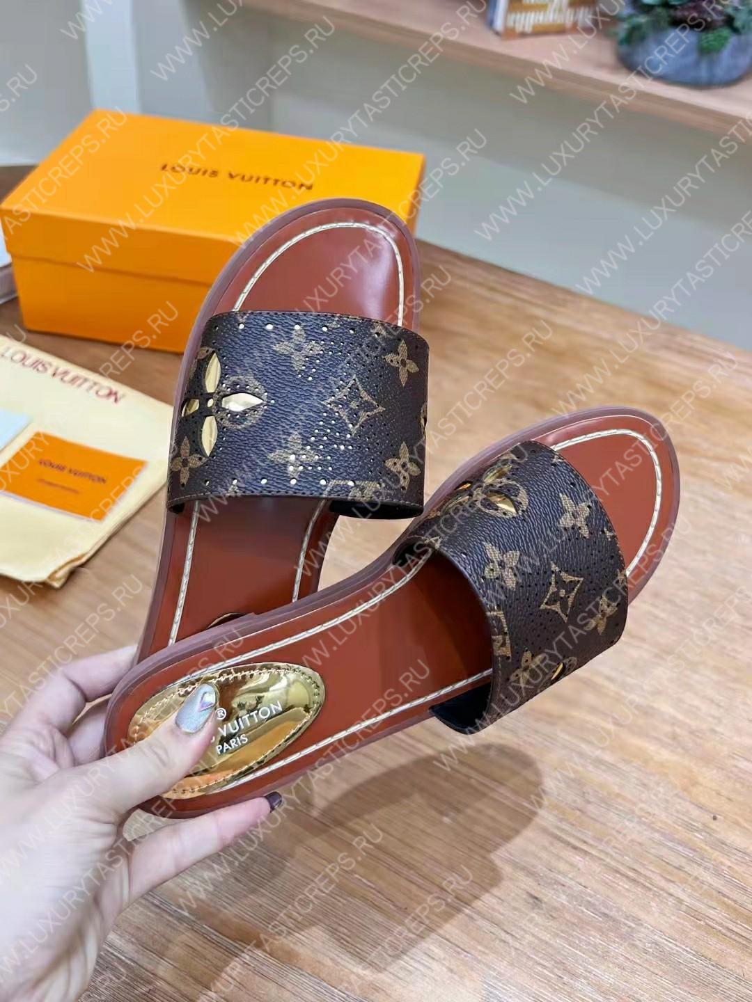 l**is V*t*n flat mule monogram coated canvas 1aadiw