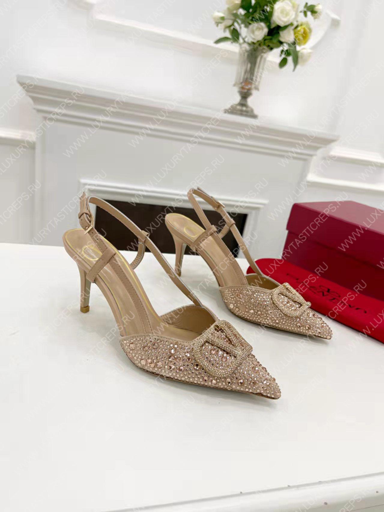 VALENTINO VLOGO SIGNATURE SLINGBACK PUMP NUDE ZW2S0R01MZF0NO