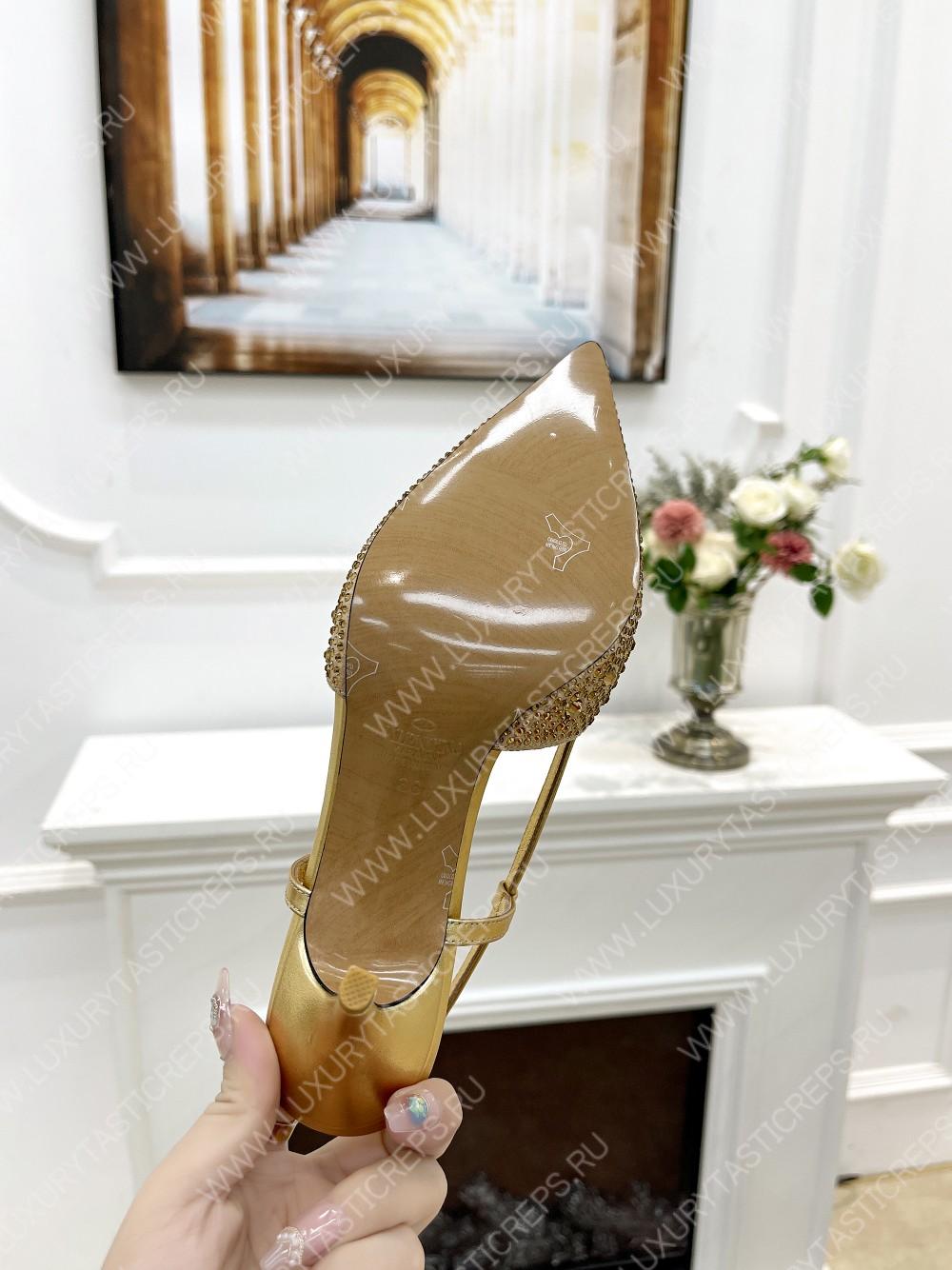 VALENTINO VLOGO SIGNATURE SLINGBACK PUMP GOLDEN ZW2S0R01MZF0NO