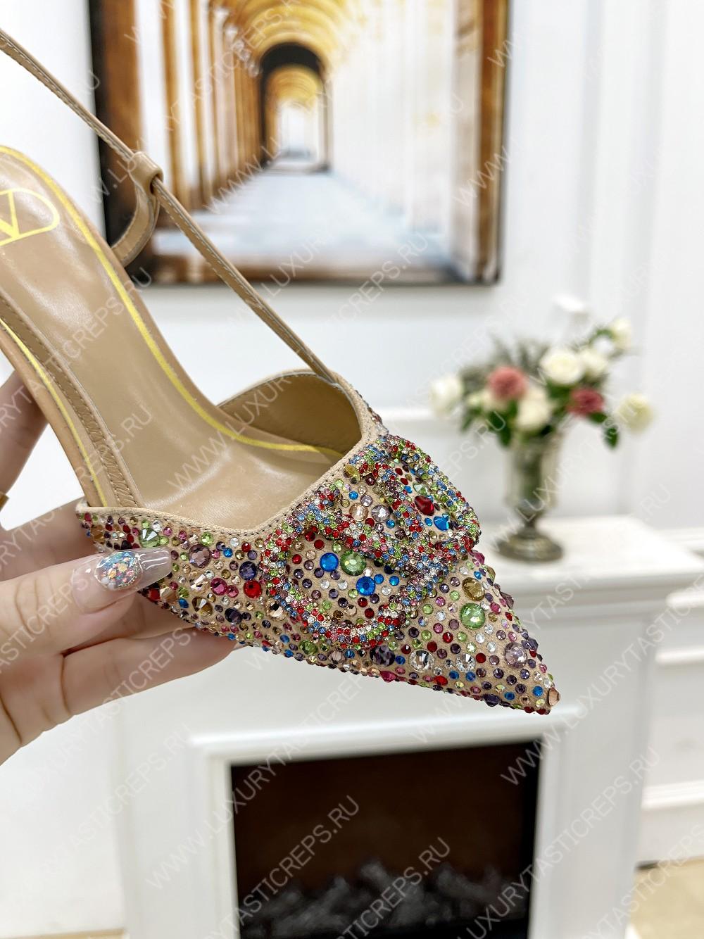 VALENTINO VLOGO SIGNATURE SLINGBACK PUMP MULTICOLOUR ZW2S0R01MZF0NO