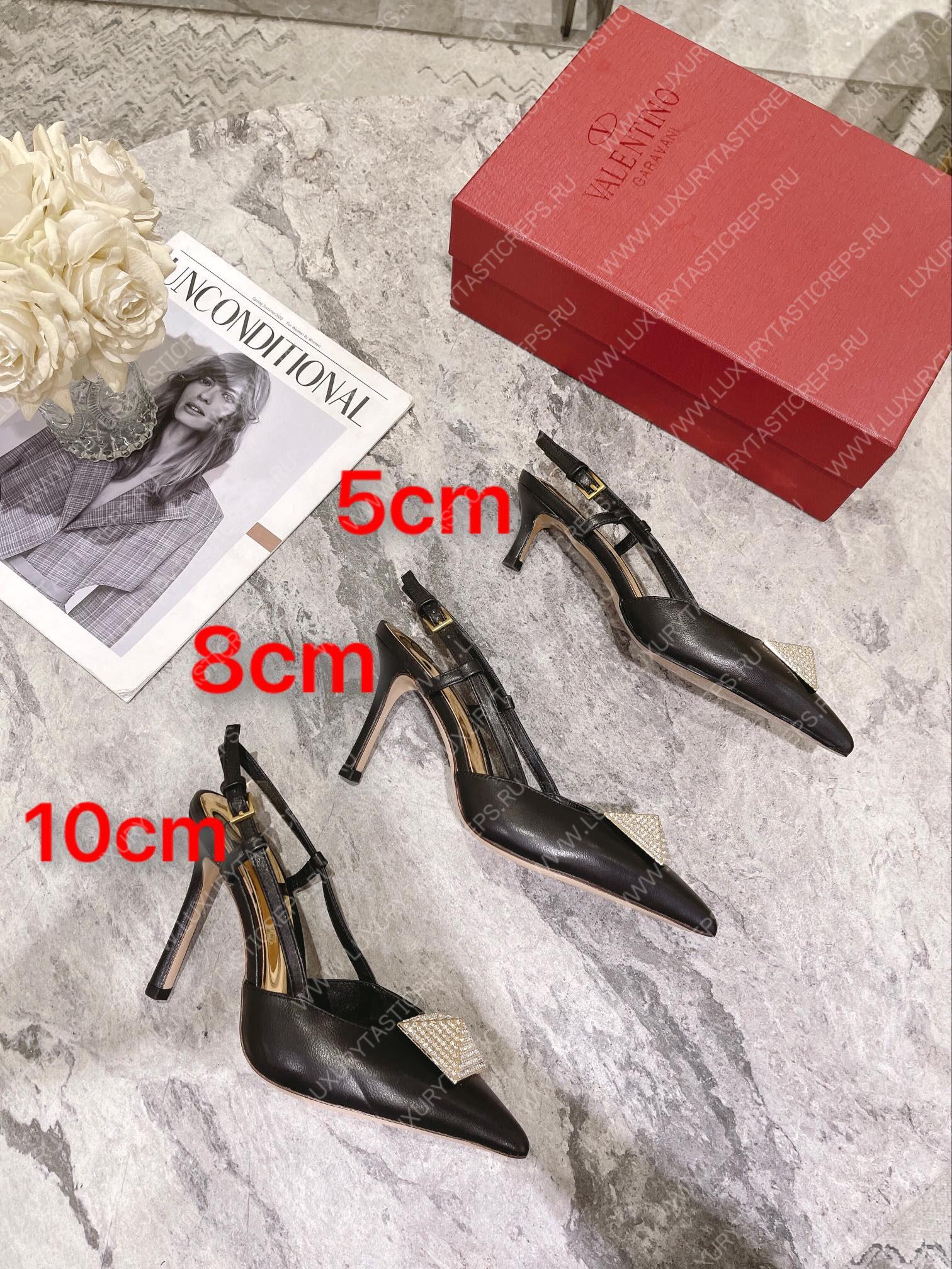 VALENTINO ONE STUD PUMP WITH CRYSTALS BLACK WS0R01TMK