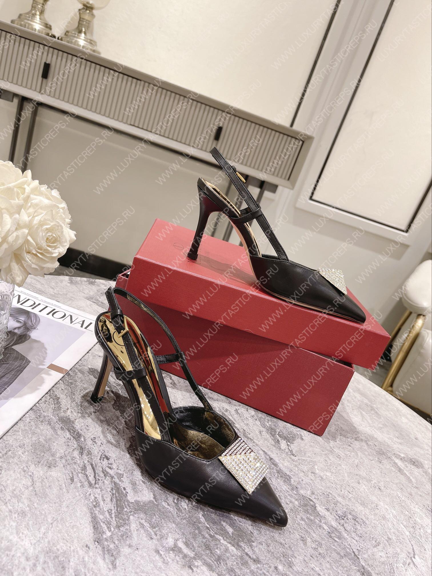 VALENTINO SLINGBACK BLACK WS0R01TMK