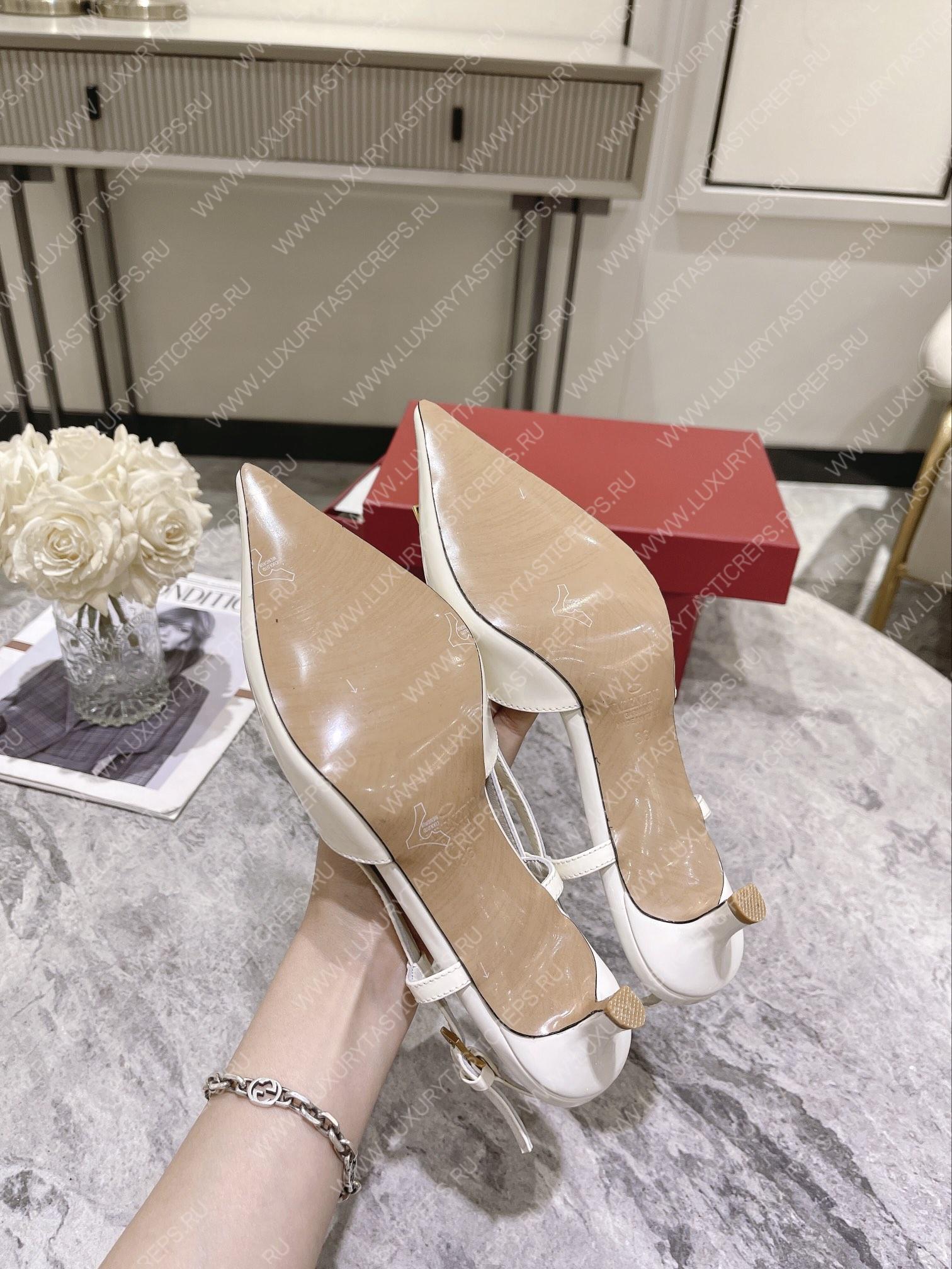 VALENTINO SLINGBACK WHITE WS0R01TMK