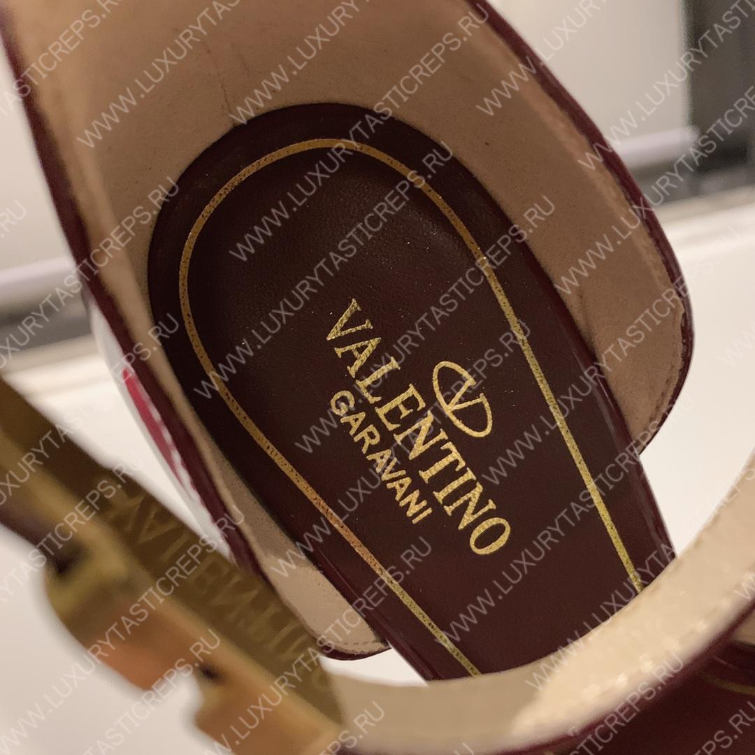 VALENTINO TAN-GO PLATFORM SANDAL VINE RED 1W2S0FE0VNE_I16