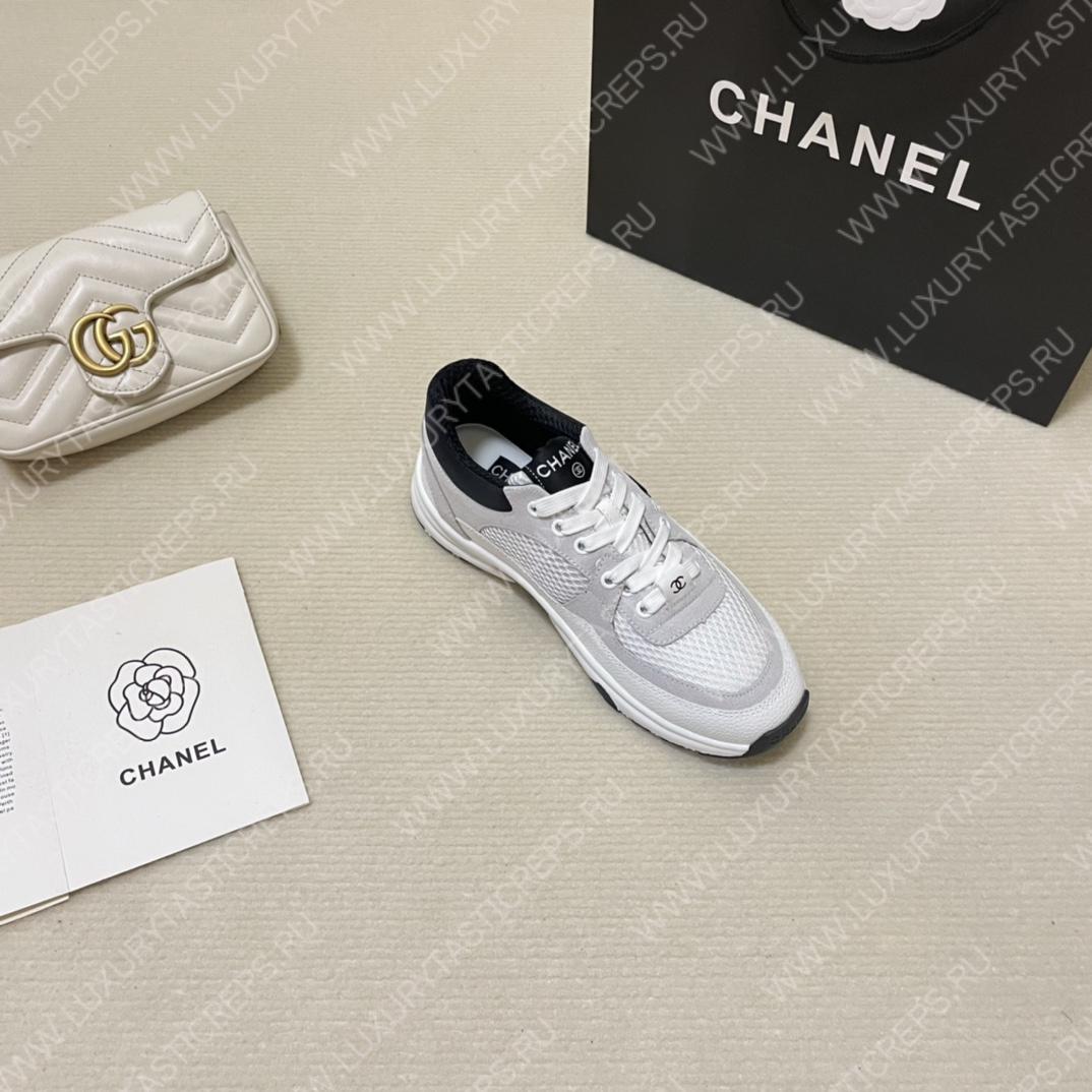 Ch*el sneakers white and light grey g38299