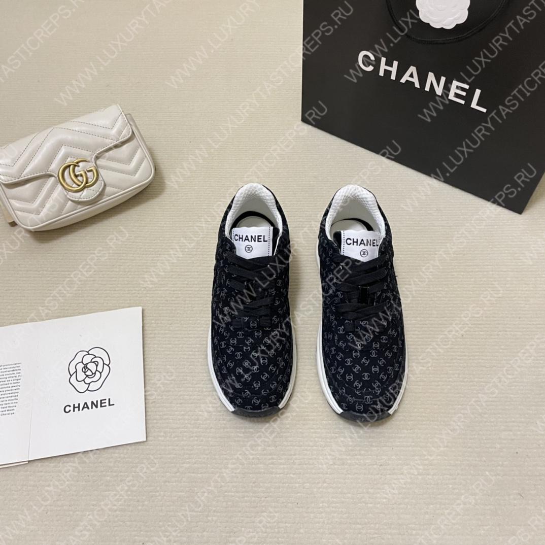 Ch*el sneakers black and white g39230