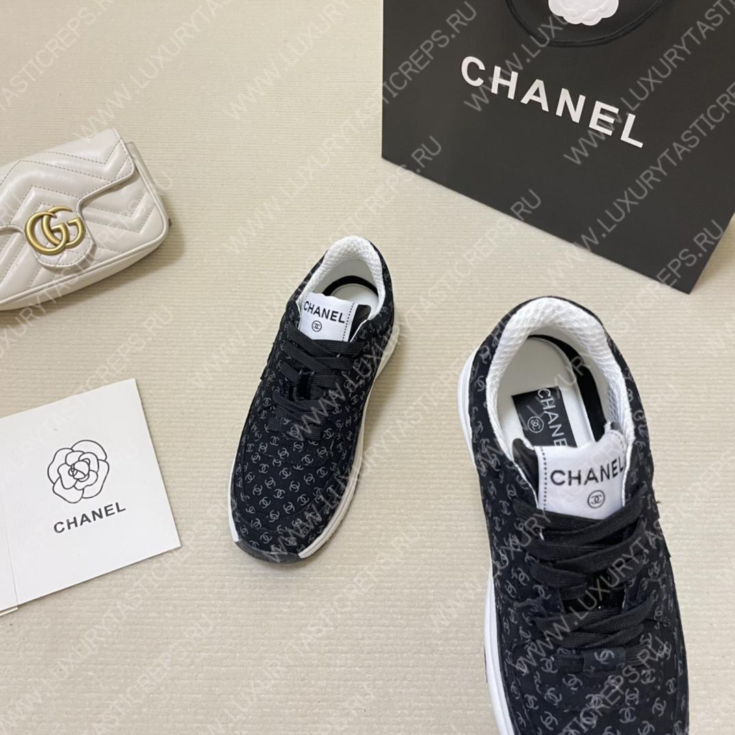 Ch*el sneakers black and white g39230