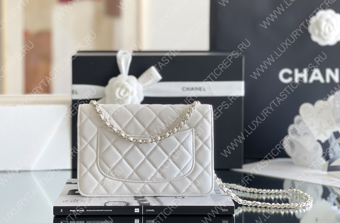 Ch*el mini flap bag white a33814