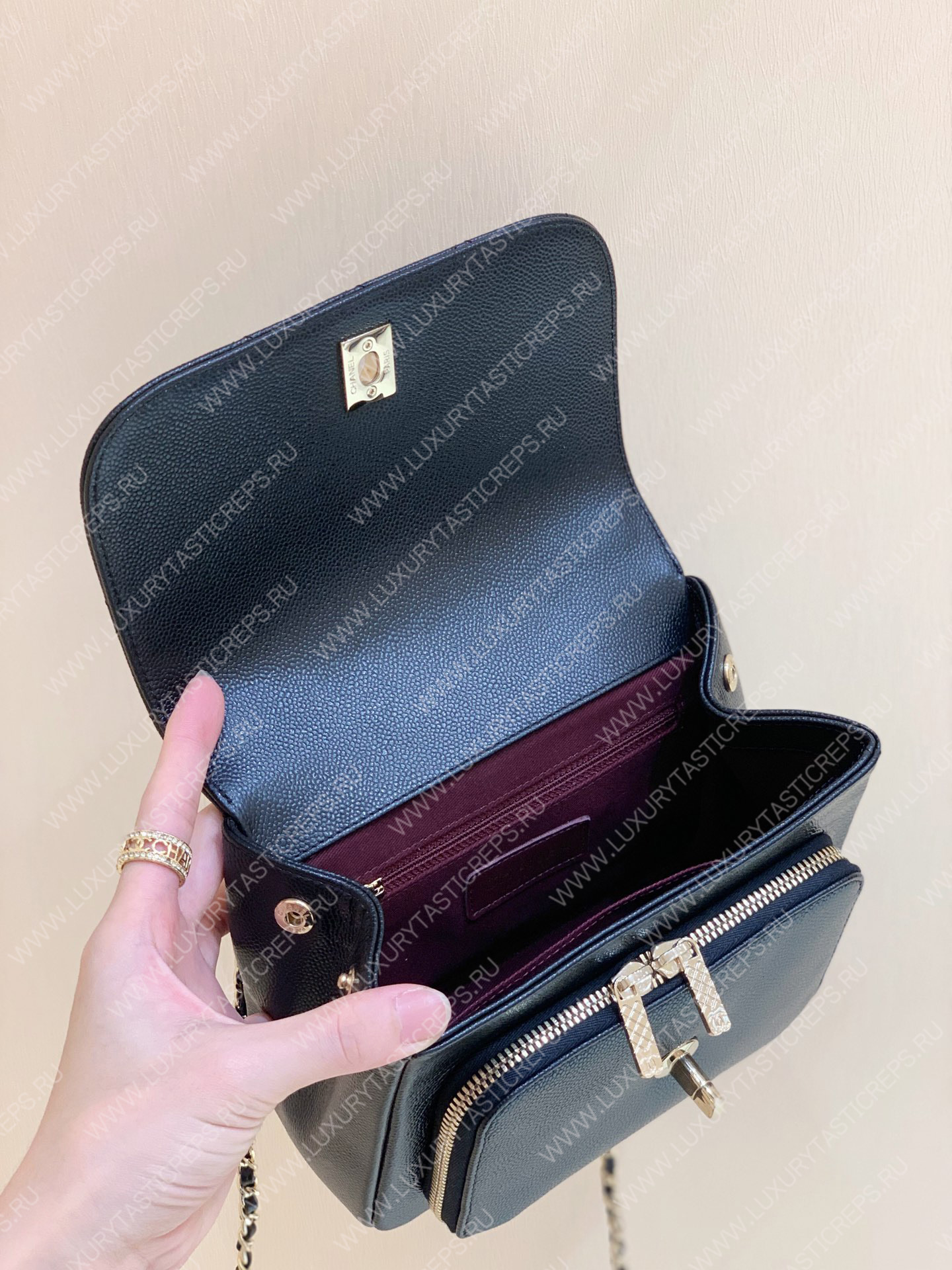 Ch*el small business affinity flap bag black a93749