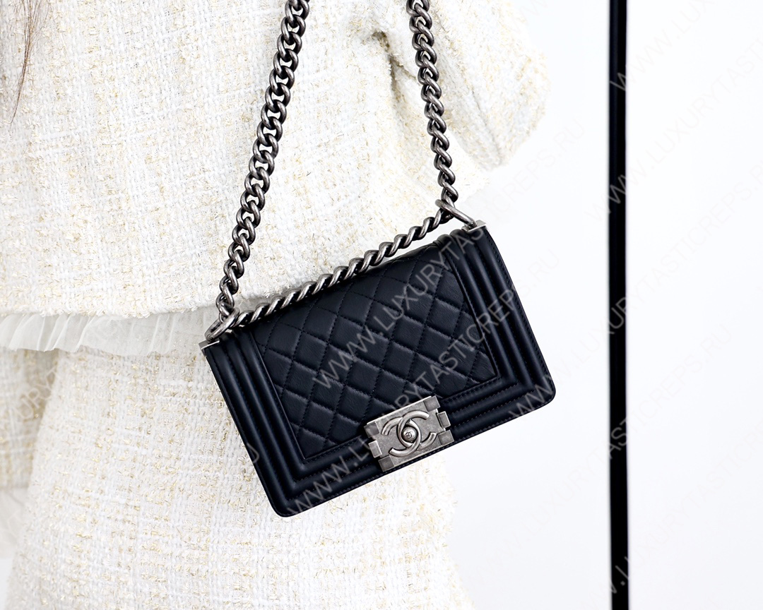 Ch*el small boy handbag black a67085