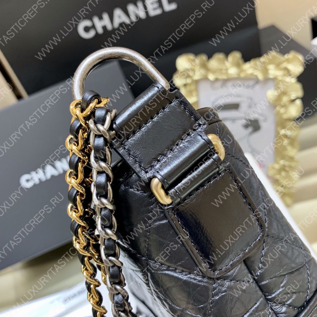 Ch*el gabrielle hobo bag black a91810
