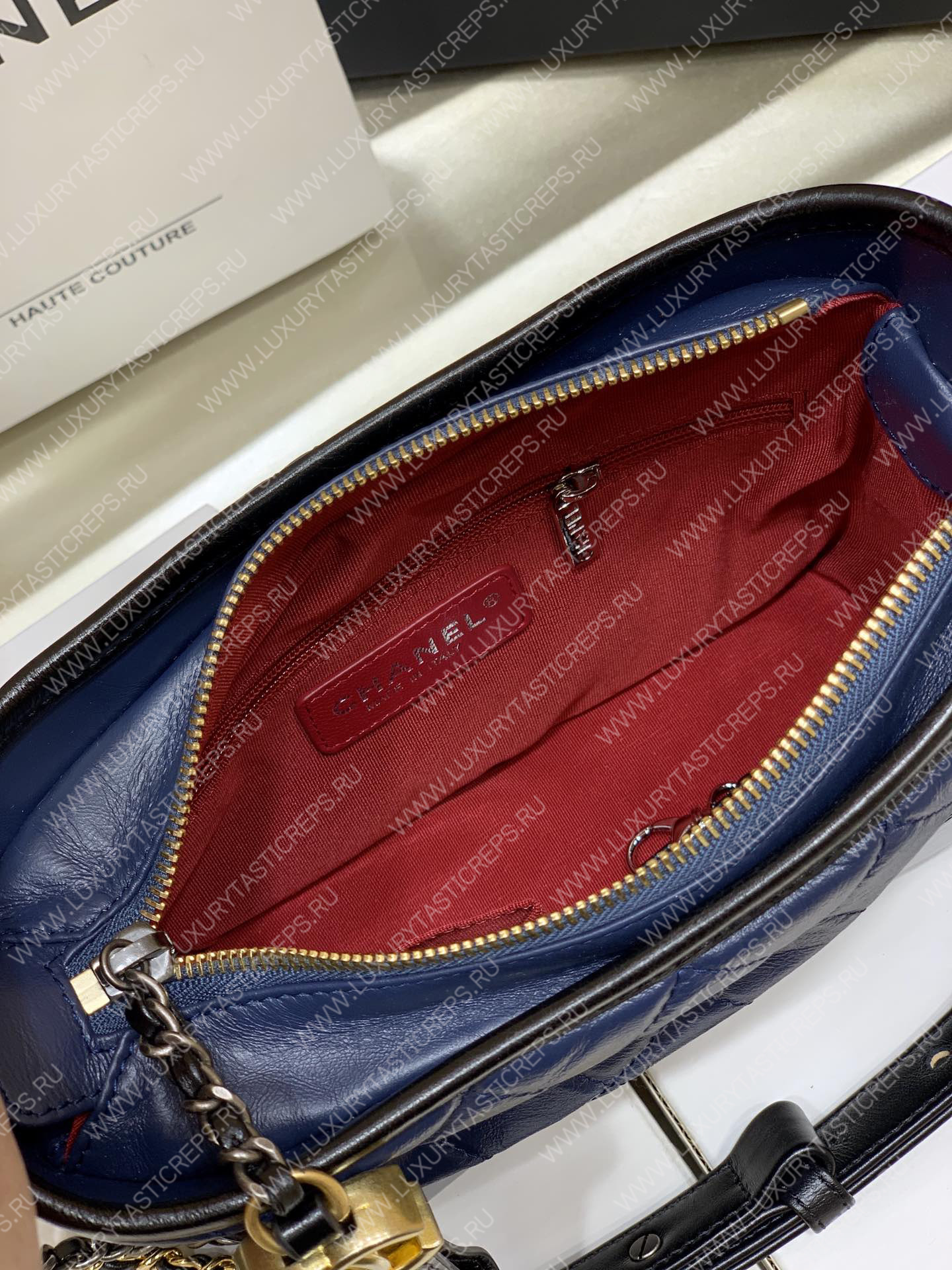Ch*el gabrielle hobo bag blue a91810