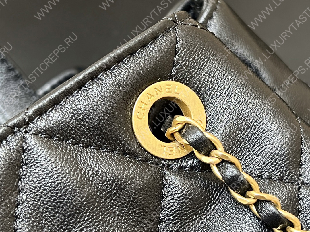 Ch*el drawstring bag black as3211