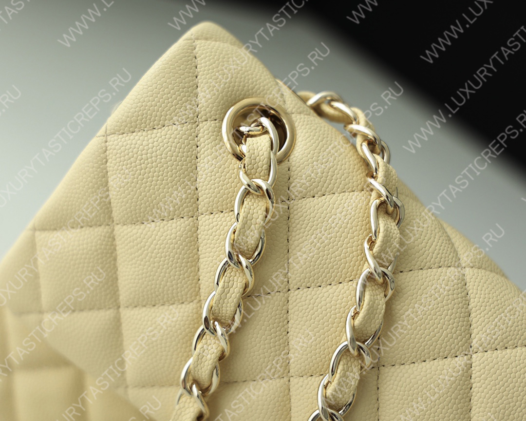 Ch*el small classic handbag bag yellow a01113