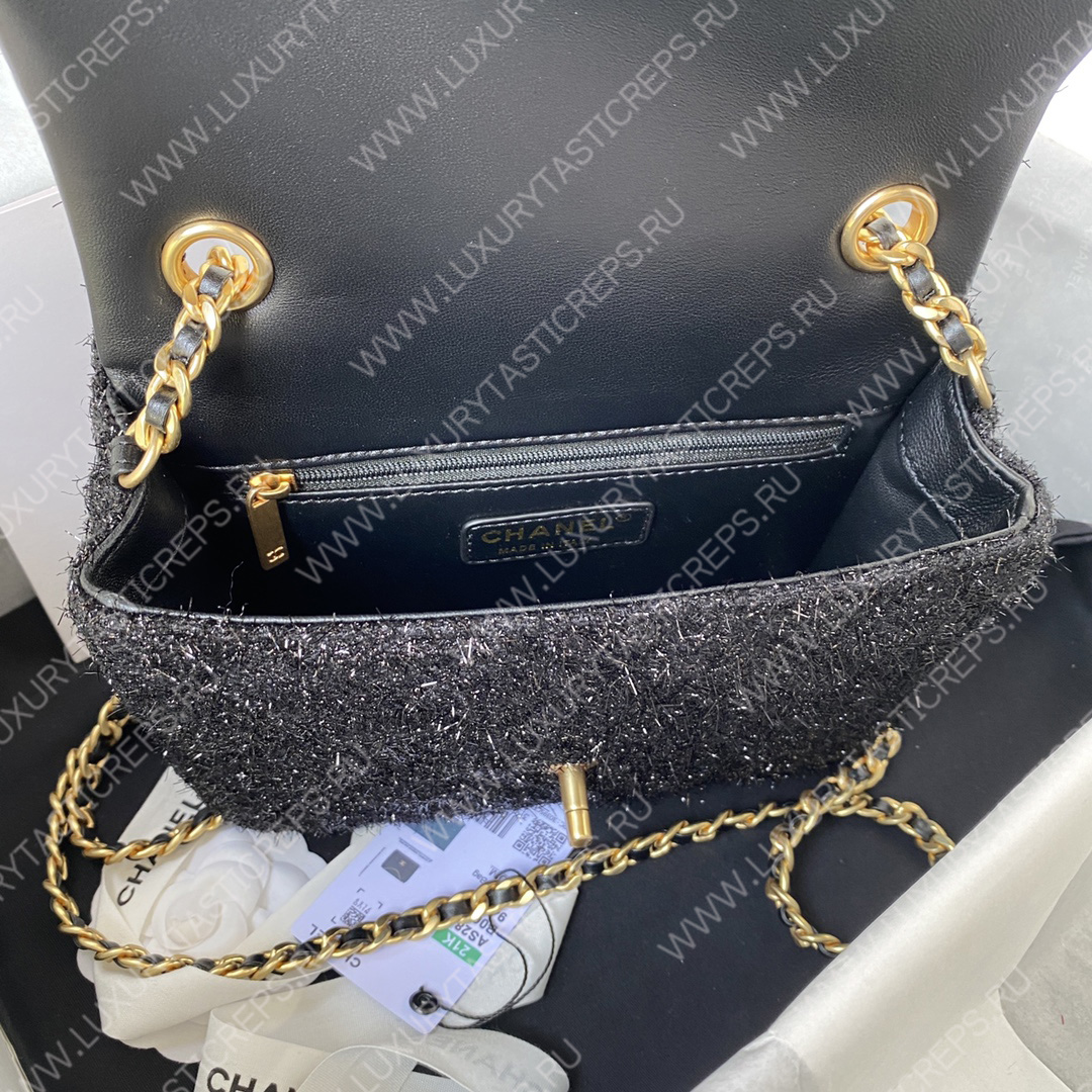 Ch*el mini flap bag black as2820
