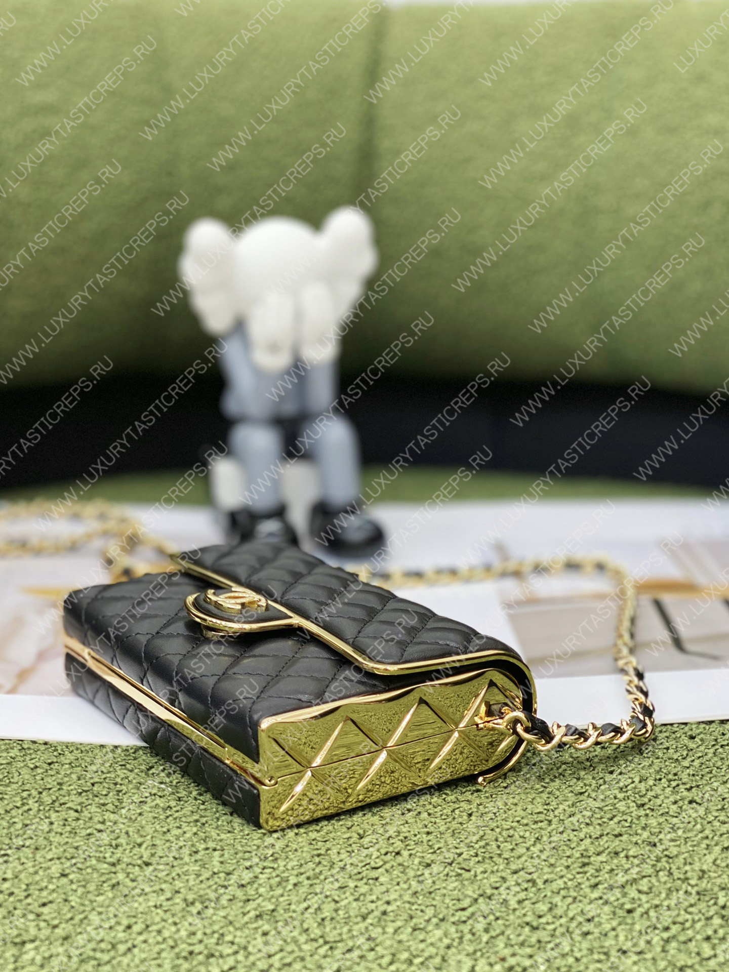 Ch*el mini flap bag black as3897
