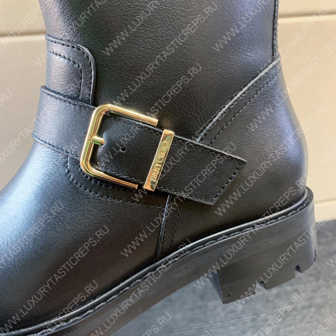 JIMMY CHOO BIKER II OVER THE KNEE BLACK BIKERIIOTKFLATQOZ