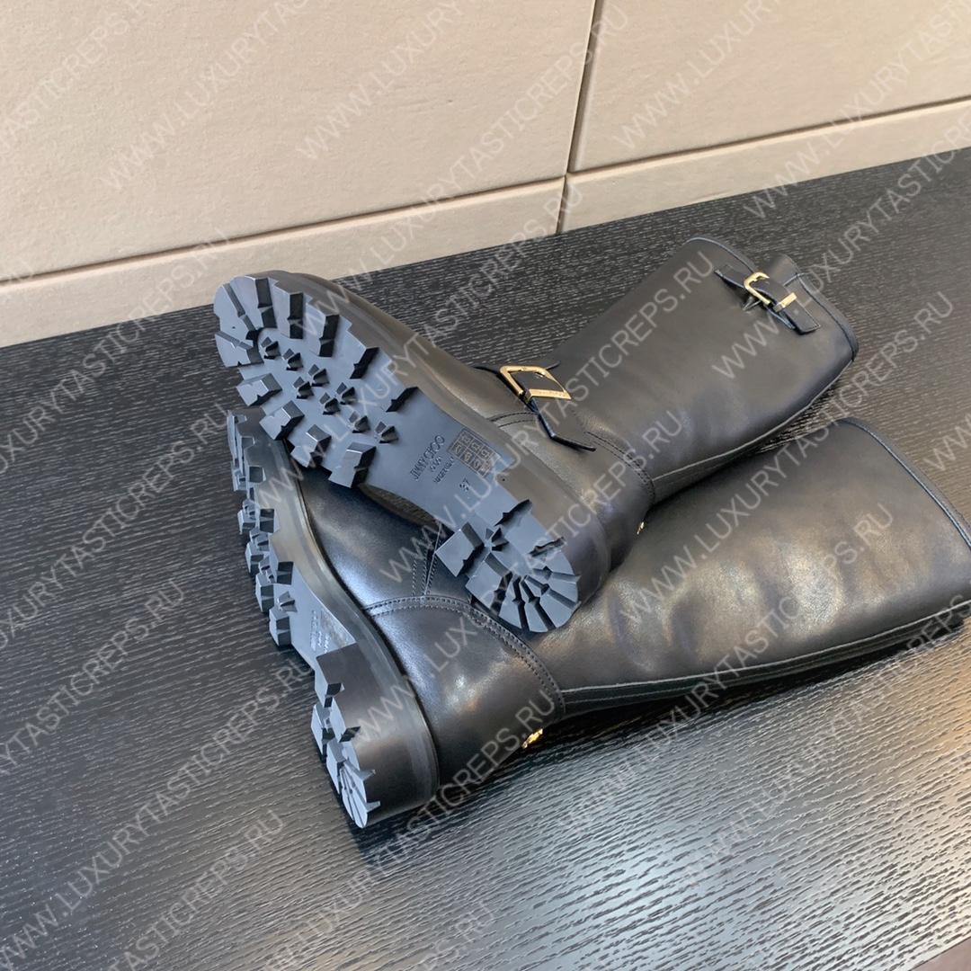 JIMMY CHOO BIKER II OVER THE KNEE BLACK BIKERIIOTKFLATQOZ