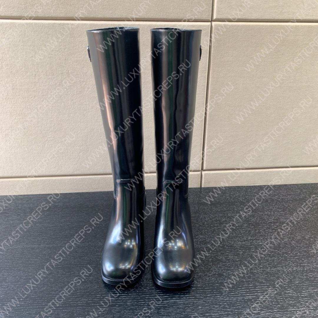 Pra*a leather and nylon boots black 1w411m