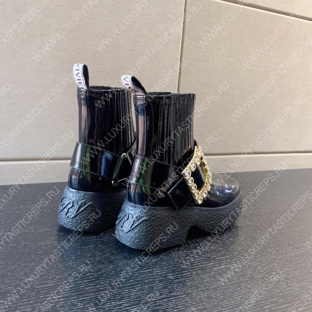 ROGER VIVIER VIV RANGERS ANKLE BOOTS BLACK RVW64233920QGW
