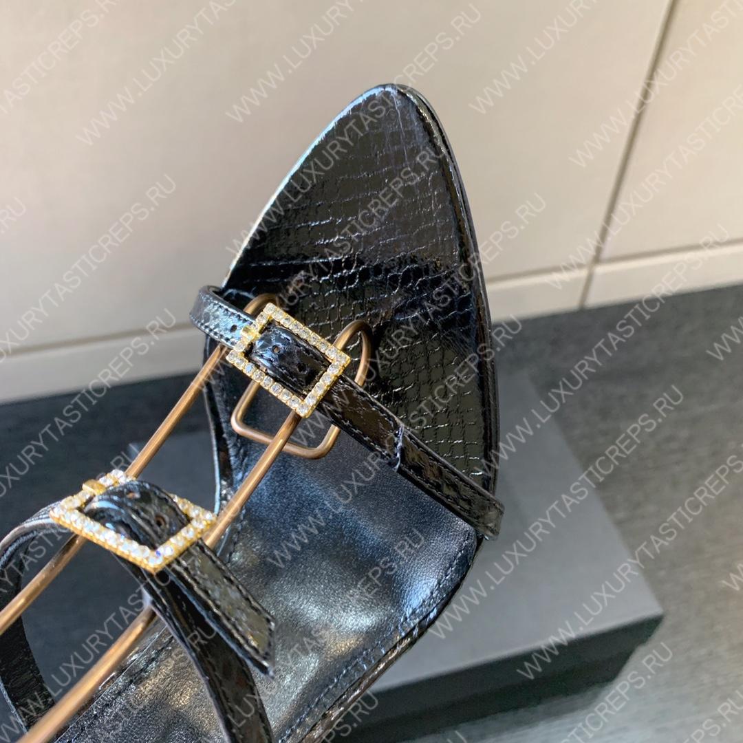 YVES SAINT LAURENT NUIT SANDALS BLACK 696983