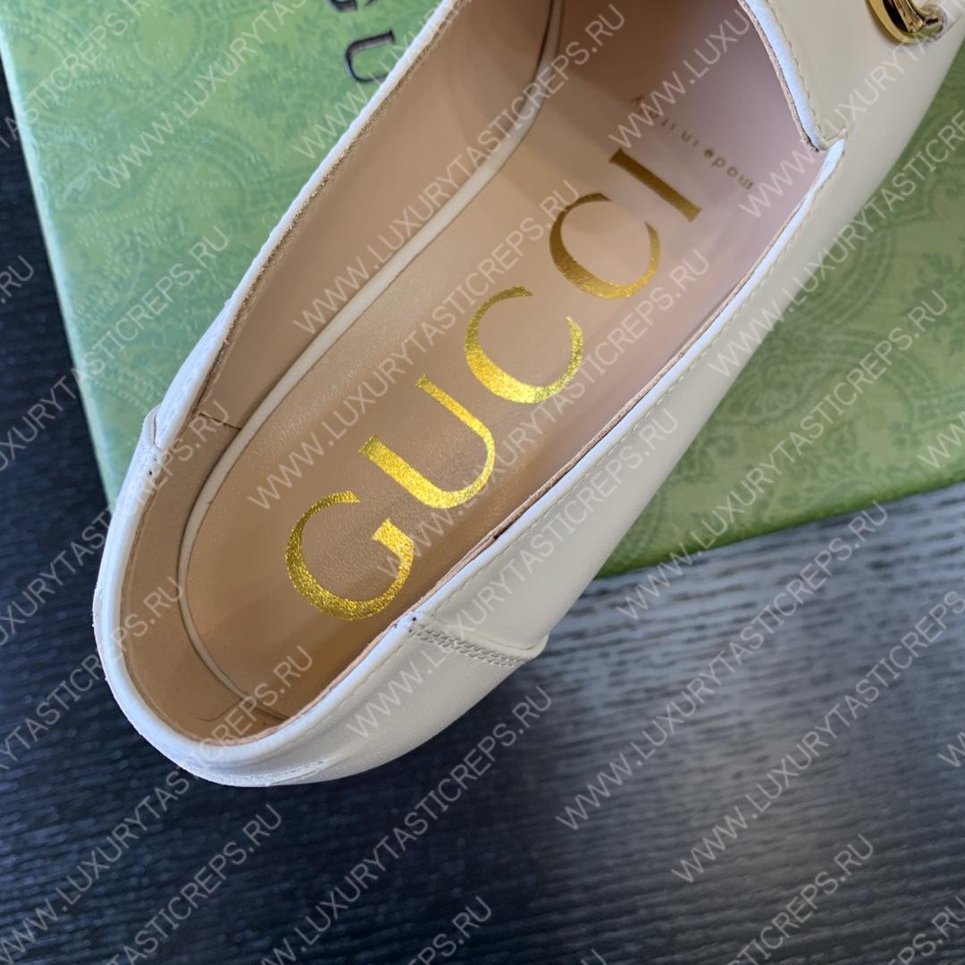 G*u*i horsebit loafer white 414998