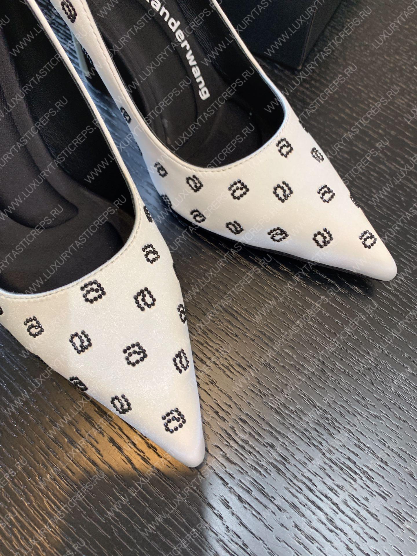 ALEXANDER WANG DELPHINE HEELS LEATHER WHITE 231187F