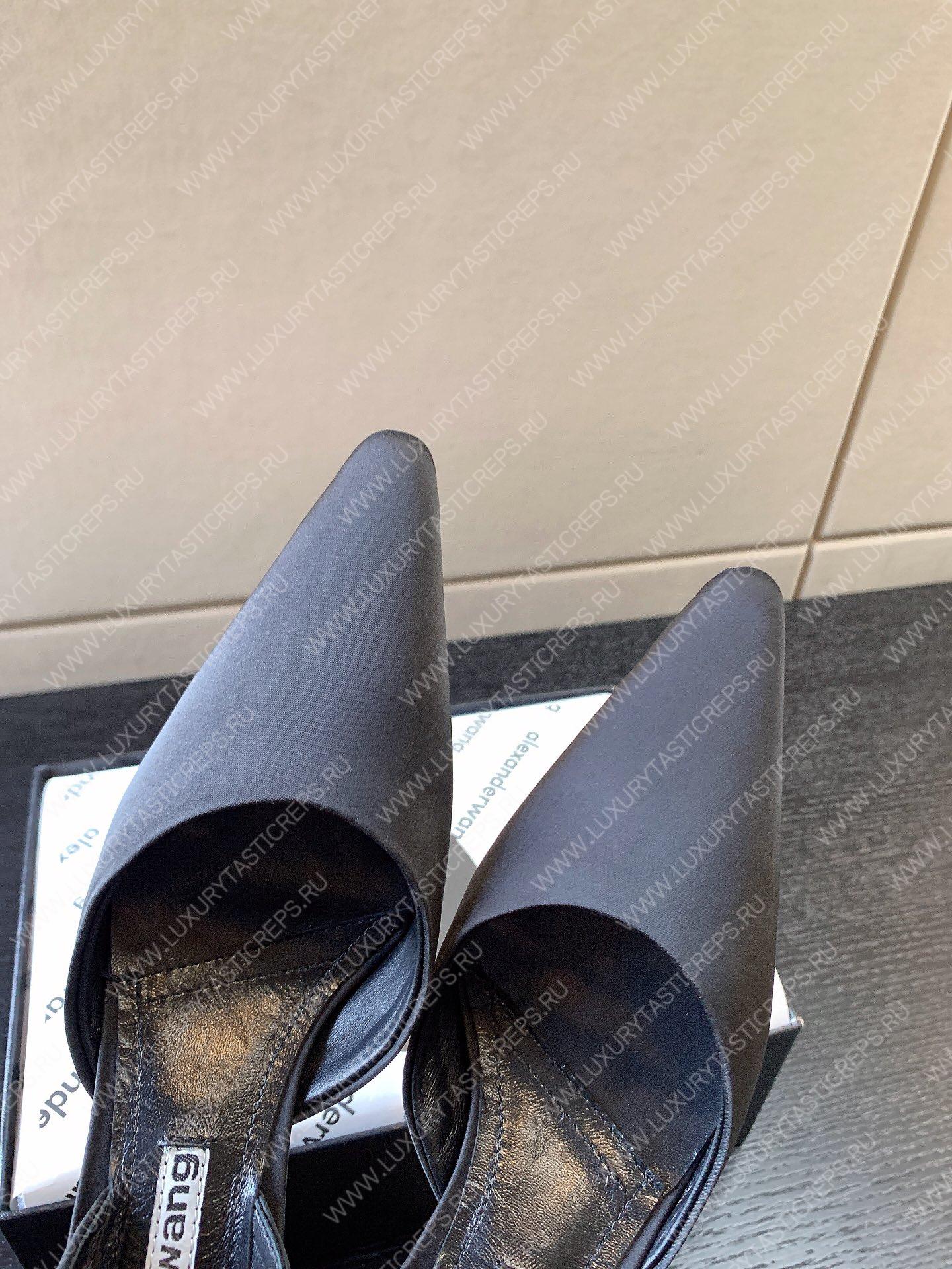 ALEXANDER WANG DELPHINE PUMPS LEATHER DARK GREY 30123P