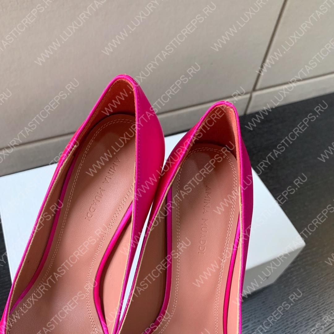 AMINA MUADDI BEGUM PATENT LEATHER PUMPS PINK AM8001